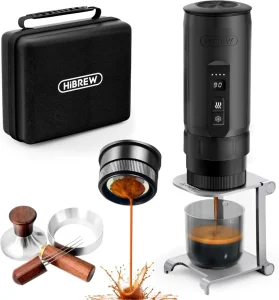 HIBREW H4C Barista Ultra – Portable Electric Espresso Maker, 51mm Bottomless Professional Coffee Maker, USB-C Rechargeable